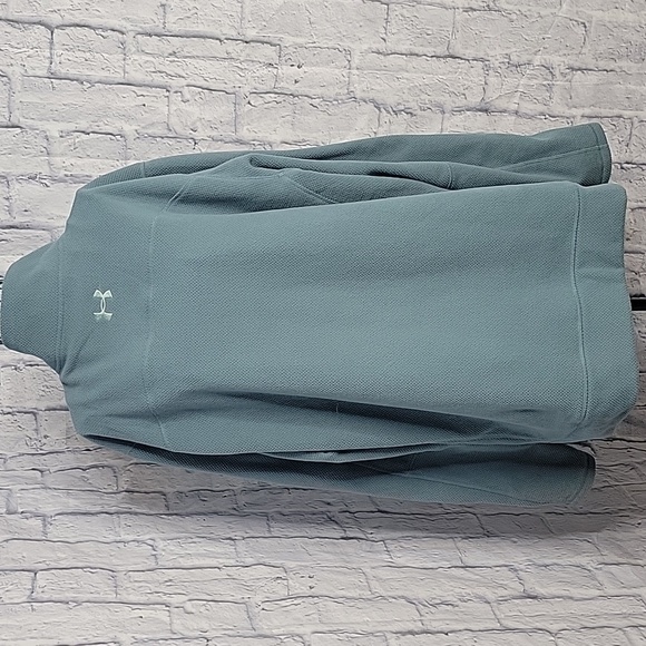 UNDER ARMOUR Blue Brushed Fleece 1/2 Zip Men's Sweatshirt XXL/TG/EG - Picture 8 of 9